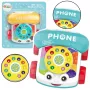 LEAN TOYS Interactive Colorful Pull-Along Telephone Toy with Wheels