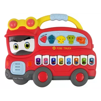 LEAN TOYS Interactive Piano Fire Brigade Sound Animals Vehicle Sounds Melodies