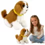 LEAN TOYS Interactive Plush Dog Soft Fur Cavalier Breed Stroke Its Head and Learn Its Functions