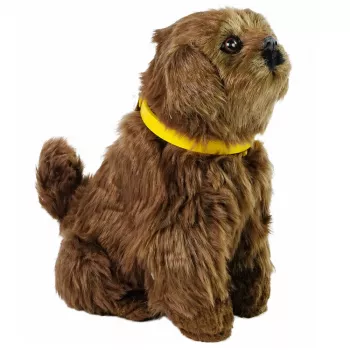 LEAN TOYS Interactive Plush Dog with Soft Fur - Stroke Its Head and Learn Its Functions