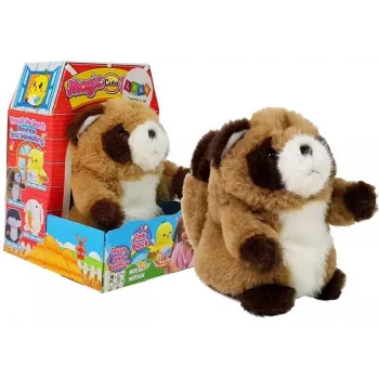 LEAN TOYS Interactive Talking Raccoon Repeating Words Plush