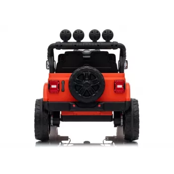 LEAN TOYS Jeep Rubicon DK-JWR558 24V oranžs ar akumulatoru darbināms braucamrīks ar vecāku tālvadību