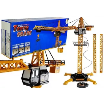LEAN TOYS Lielais celtniecības celtnis ar regulējamu tālvadības āķi 182 cm