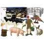 LEAN TOYS Large Farm Animal Figurine Set + Farmer and Homestead 10 Pieces