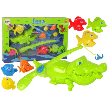LEAN TOYS Large Fishing Set with Fishing Rod Let's Go Fishing! 11 Elements
