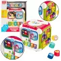 LEAN TOYS Large Multifunctional Educational Cube Piano Sorter Drum – Interaktīvs 6-pusīgs aktivitāšu kubs ar gaismām, skaņām, pērlīšu labirintu un formu šķirotāju