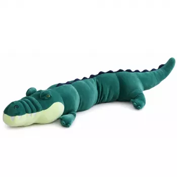 LEAN TOYS Liela Plīša Krokodila Mascot Mīkstā Rotaļlieta Reālistiska Zaļa 150 cm