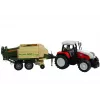LEAN TOYS Lielais traktors ar piekabi Lauksaimniecības mašīna 65 cm
