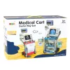 LEAN TOYS Little Doctor's Set Medical Cart X-Ray ECG Lights Blue 16 pcs