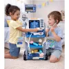 LEAN TOYS Little Doctor's Set Medical Cart X-Ray ECG Lights Blue 16 pcs