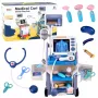 LEAN TOYS Little Doctor's Set Medical Cart X-Ray ECG Lights Blue 16 pcs