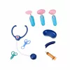 LEAN TOYS Little Doctor's Set Medical Cart X-Ray ECG Lights Pink 16 pcs.
