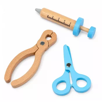 LEAN TOYS Little Doctor's Set - Medicīnas instrumenti - Reāli aksesuāri - 36 gab.