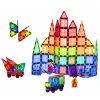 LEAN TOYS Magnētiskie Konstrukciju Bloki 3D Paneļi Radošs STEM Krāsaini 100 gab