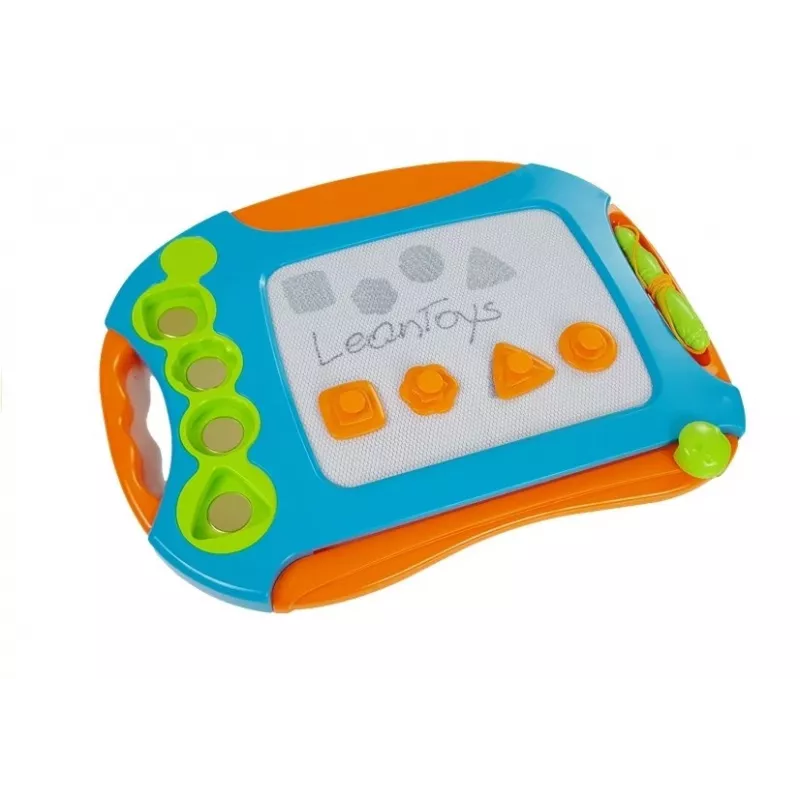 LEAN TOYS Magnetic Drawing Board with Geometrical Stamps