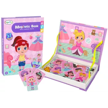 LEAN TOYS Magnetic Jigsaw Puzzle Book Dress-up Costumes