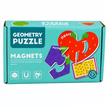 LEAN TOYS Magnetic Puzzle Learning Fruits 30 gab. – izglītojoši augļu magnēti tāfelei un ledusskapim