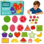 LEAN TOYS Magnetic Puzzle Learning Fruits 30 gab. – izglītojoši augļu magnēti tāfelei un ledusskapim