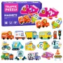 LEAN TOYS magnētiskā puzle transportlīdzekļi mācību līdzeklis transporta veidu komplekts 30 gab.