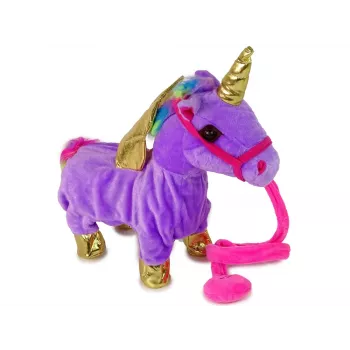 LEAN TOYS Mascot Horse Interactive Unicorn Purple Golden Wings