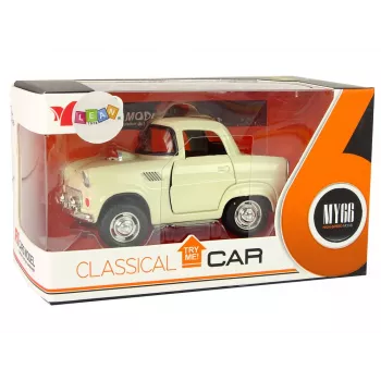 LEAN TOYS Metāla Auto Classic ar Atveramām Durvīm un Skaņu