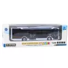 LEAN TOYS Metal City Bus White 1:43 Die-Cast Pull-Back Modelis ar Atveramām Durvīm