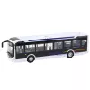 LEAN TOYS Metal City Bus White 1:43 Die-Cast Pull-Back Modelis ar Atveramām Durvīm