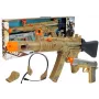 LEAN TOYS Militārais ieroču komplekts — Šautene, Pistole, Austiņas, Svilpe, Gaismas