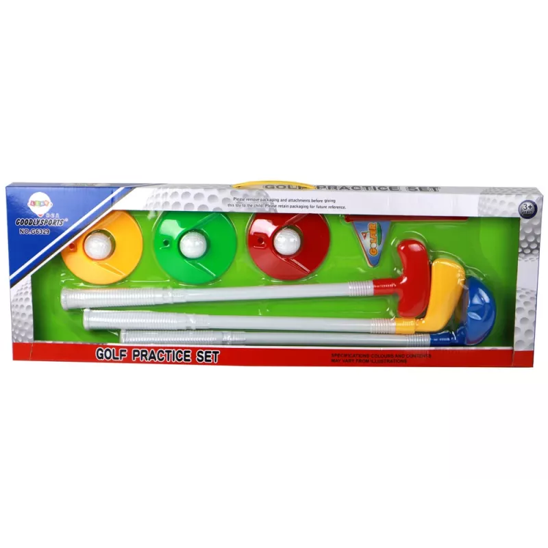LEAN TOYS Mini Golf komplekts bērniem, nūjas, 12 daļas