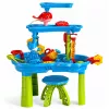 LEAN TOYS Multi-level Water Table Playground ar krēslu, piederumiem un veidnēm 63cm