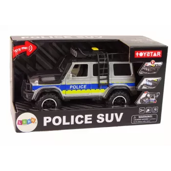 LEAN TOYS Bezceļu policijas auto 1:14 ar inerces piedziņu