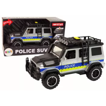 LEAN TOYS Bezceļu policijas auto 1:14 ar inerces piedziņu