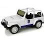 LEAN TOYS Bezceļu Policijas Auto Balts