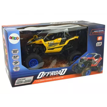 LEAN TOYS bezceļu tālvadības auto 2.4 GHz 1:16 Dzeltens