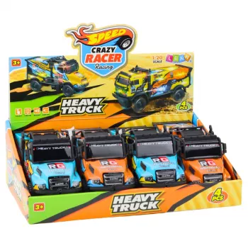 LEAN TOYS Offroad RC Kravas Auto 1:16 Mērogs Oranžs Zils ar Gaismām un Skaņām
