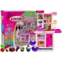 LEAN TOYS Pink Kitchen ar Ūdens Podiem, Pārtikas Precēm un Skaņu