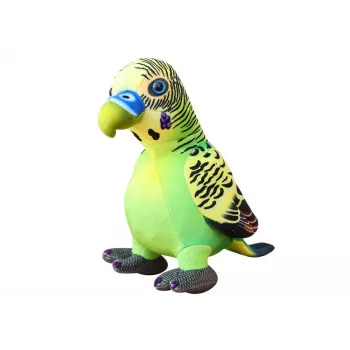 LEAN TOYS Plush Green Parrot Mascot 20 cm