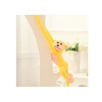 LEAN TOYS Plush Monkey Mascot with Sound, Yellow 80 cm