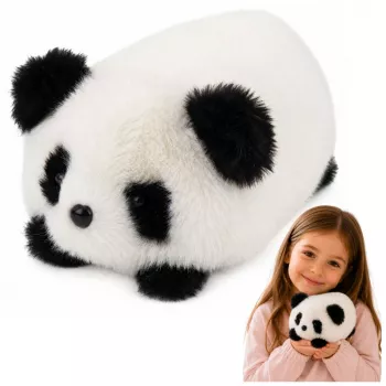 LEAN TOYS Plush Panda Animal Mascot Cuddly Toy Black and White 16 cm