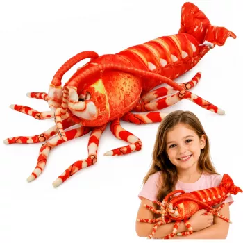 LEAN TOYS Plush Toy Cuddly Toy Large Shrimp Sea Animal 55 cm