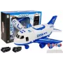 LEAN TOYS Police Folding Plane ar automašīnām 1:64 ar gaismām un skaņām