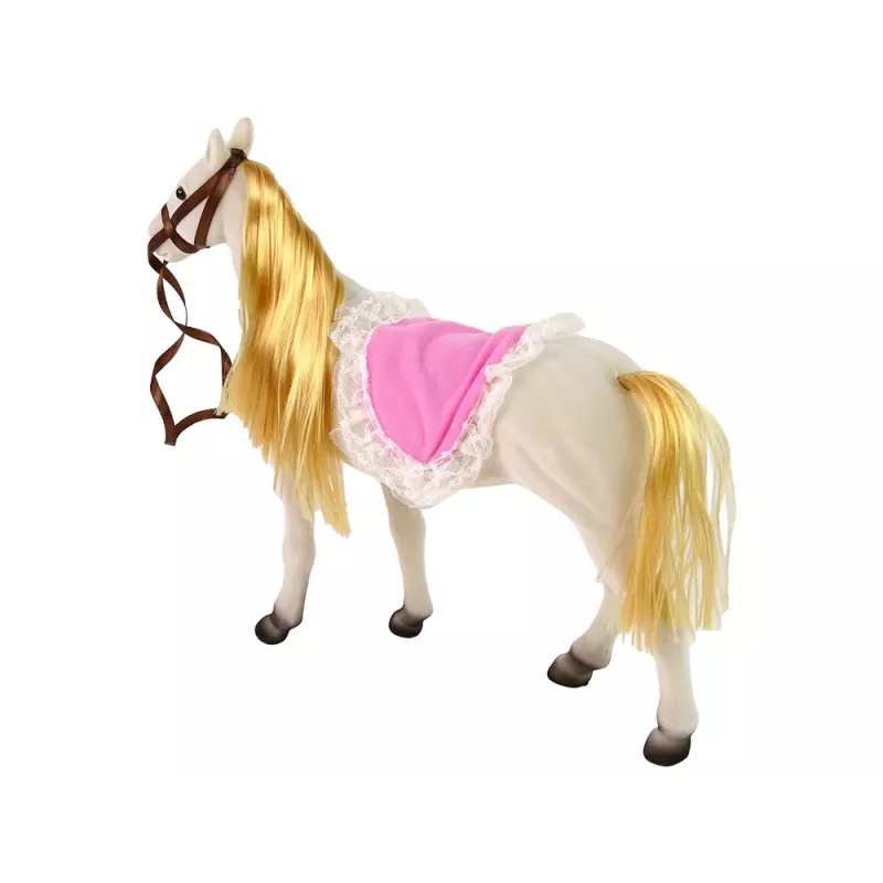 LEAN TOYS Princess Doll ar balto poniju un aksesuāriem