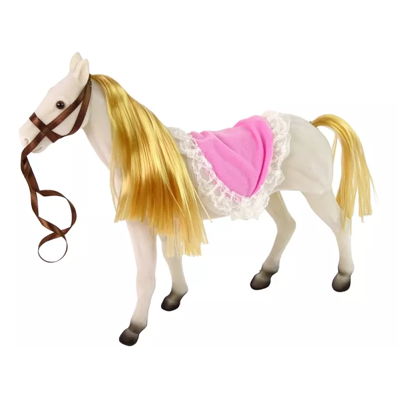 LEAN TOYS Princess Doll ar balto poniju un aksesuāriem