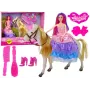 LEAN TOYS Princess Doll ar balto poniju un aksesuāriem