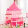 LEAN TOYS Princess Palace Tent House For Little Princess Pink 135 x 105 cm