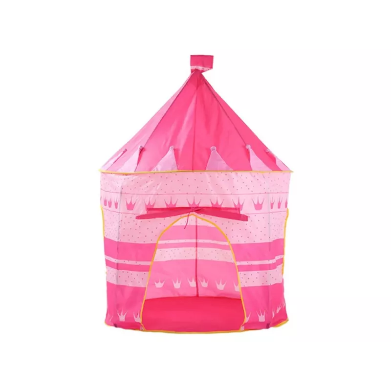 LEAN TOYS Princess Palace Tent House For Little Princess Pink 135 x 105 cm