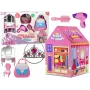 LEAN TOYS Princess Tent for Kids Beauty Salon Pink Accessories Crown