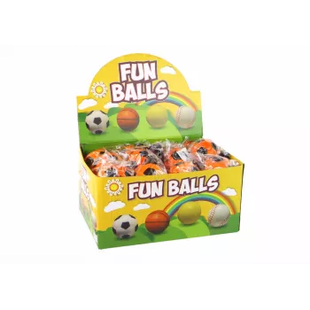 LEAN TOYS PU Futbols ar Jojo Dzēšgumiju Lēkāšanai, 6 cm, Oranžs