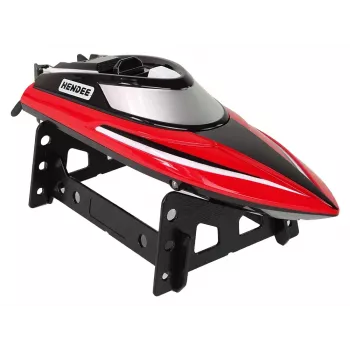 LEAN TOYS R/C Remote Controlled Motorboat 2.4G Red 20-25 KM/H