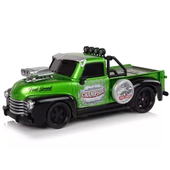 LEAN TOYS Remote Controlled 1:18 Green Pick-up Truck
